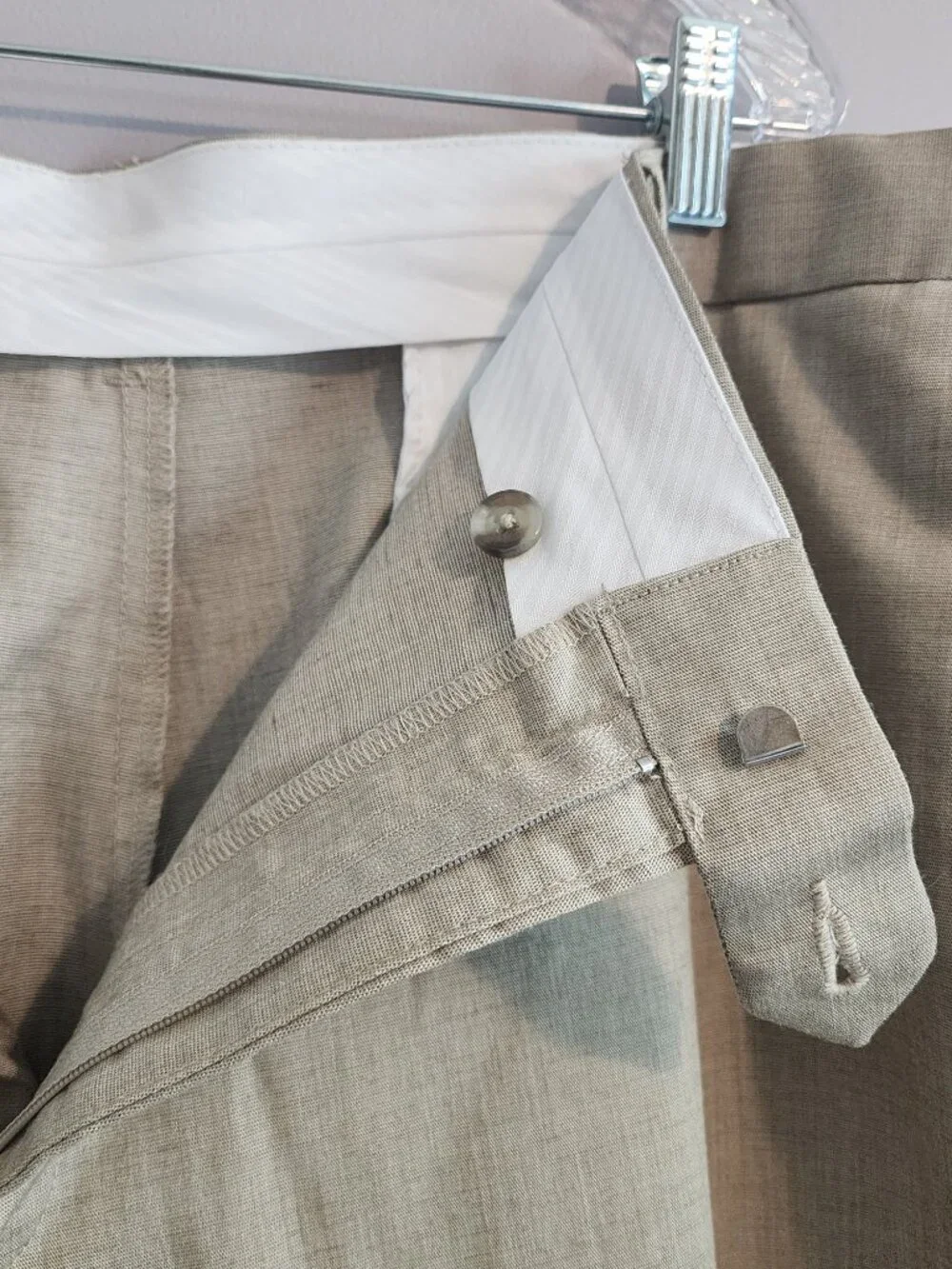2/$15 Savane Men's Beige Dress Pants - Size 42x30